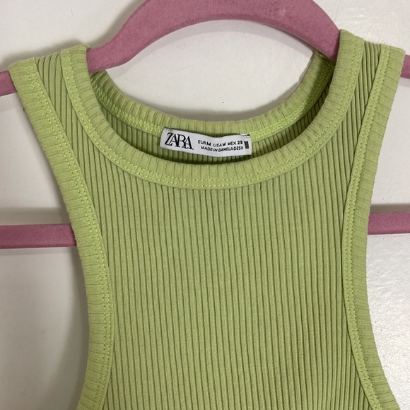 Zara Tops Zara Pastel Green Crop Top Poshmark